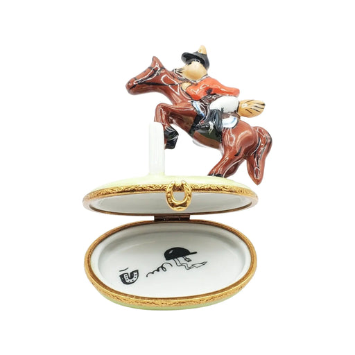 Fox Hunt Limoges Box for Equestrian Collectors Porcelain Limoges horse farm animals French Trinket Box