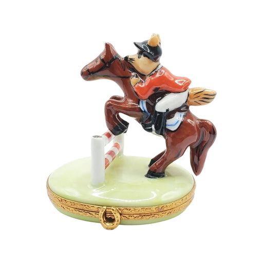 Fox Hunt Limoges Box for Equestrian Collectors Porcelain Limoges horse farm animals French Trinket Box