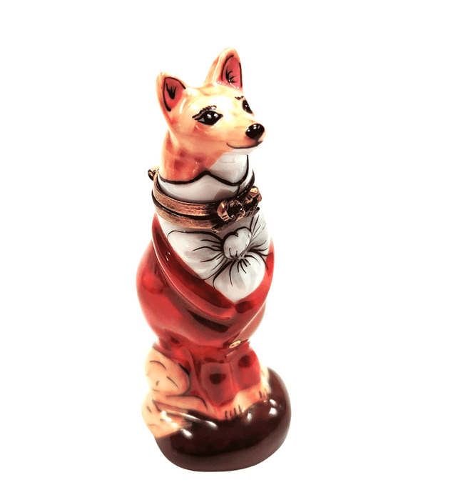 Fox Limoges Box for Collectors Porcelain Limoges wild sports French Trinket Box