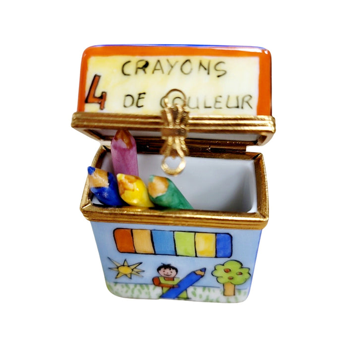 French Crayon Limoges Box Porcelain Figurine-fine art Baby LIMOGES BOXES-CH3S468
