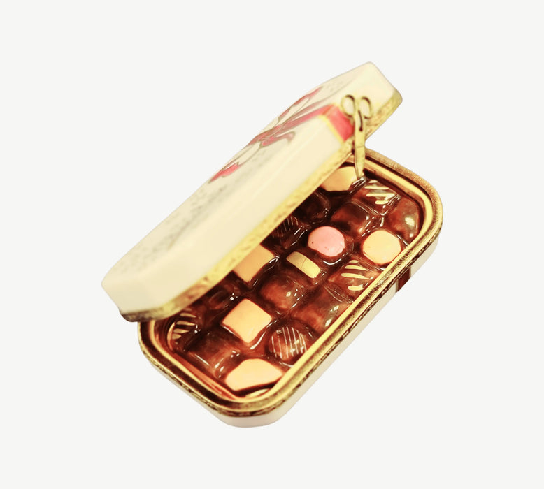 Hand-Painted Chocolate Box for Collectors Porcelain Limoges Dessert Love Valentine French Trinket Box