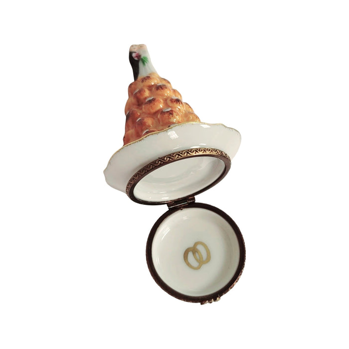 French Wedding Cake Keepsake for Couples Porcelain Limoges Limoges Wedding Limoges Boxes French Trinket Box