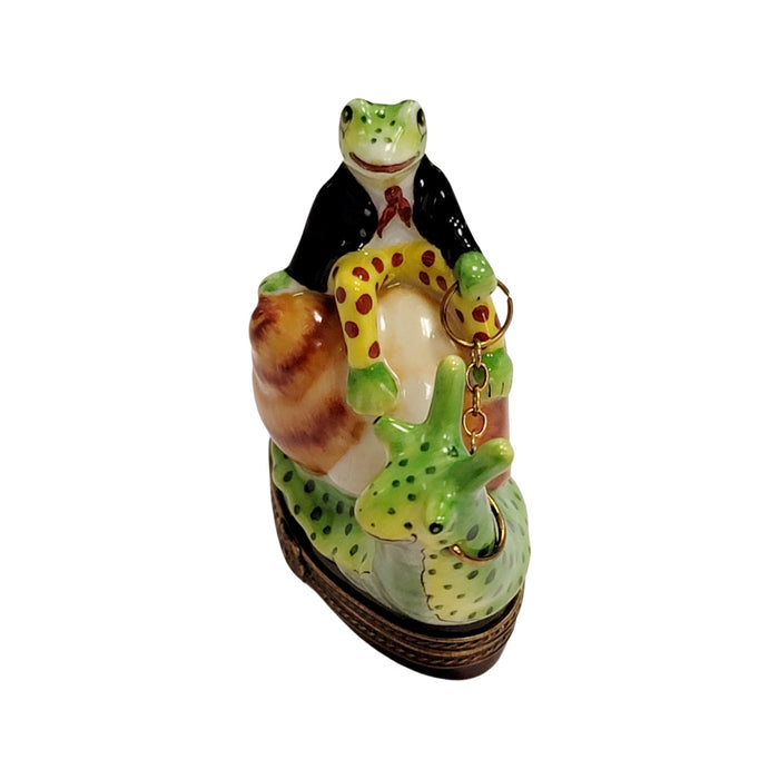 Frog Adventurer Limoges Box Porcelain Limoges frog limoges boxes ocean French Trinket Box