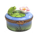 Frog On Water Lily Pad Limoges Box Porcelain Limoges frog LIMOGES BOXES turtle French Trinket Box