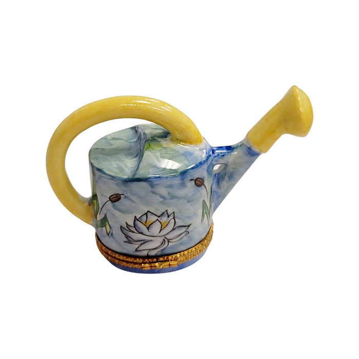 Frog Watering Can Limoges Box for Collectors Porcelain Limoges Garden French Trinket Box