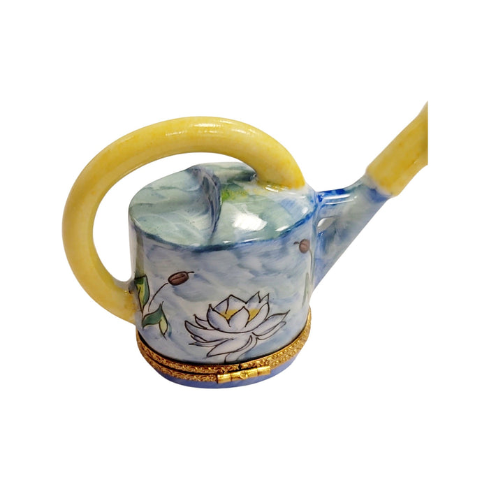 Frog Watering Can Limoges Box for Collectors Porcelain Limoges Garden French Trinket Box