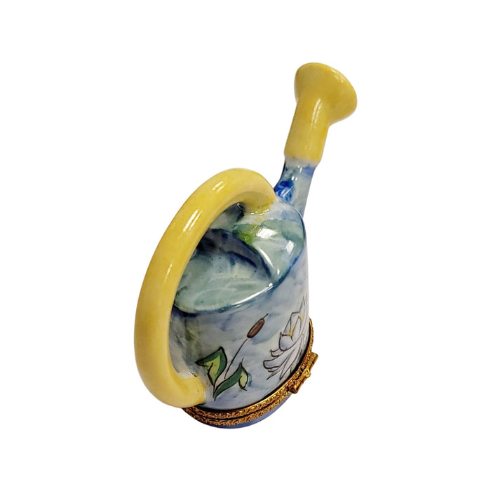 Frog Watering Can Limoges Box for Collectors Porcelain Limoges Garden French Trinket Box