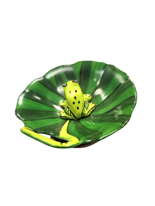 Frog Figurine for Nature Lovers Porcelain Limoges frog LIMOGES BOXES turtle French Trinket Box