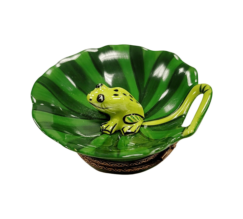 Frog Figurine for Nature Lovers Porcelain Limoges frog LIMOGES BOXES turtle French Trinket Box