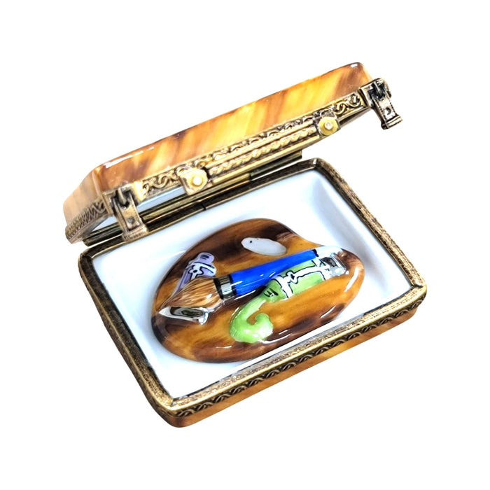 Fruit Art Paint Palette for Collectors Porcelain Limoges Fine Art fruit French Trinket Box