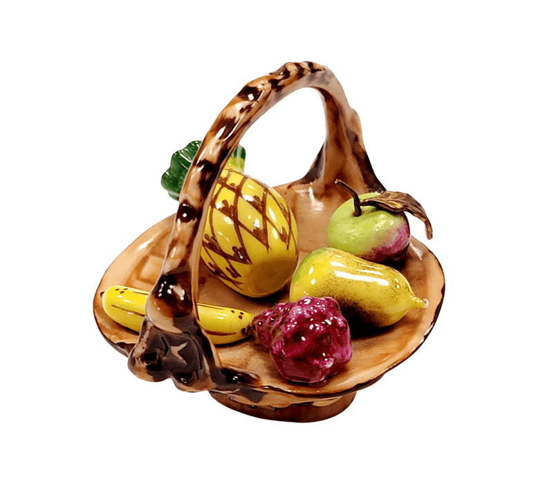 Fruit in Basket Rare Limoges Box Porcelain Figurine-fruit home-CH1R336