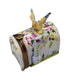 Garden Mailbox w Bird Limoges Box Porcelain Figurine-bird home garden-CHNEED5