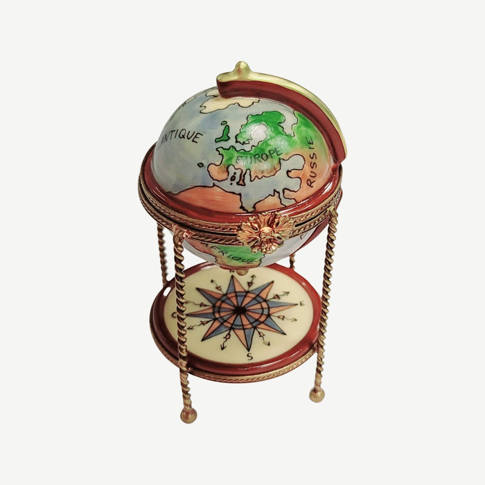 Globe Bar Limoges Box for Wine Lovers Porcelain Limoges WINE LIMOGES BOXES wine travel French Trinket Box