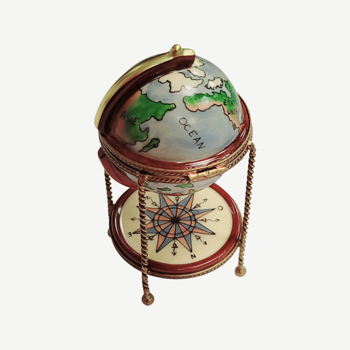 Globe Bar Limoges Box for Wine Lovers Porcelain Limoges WINE LIMOGES BOXES wine travel French Trinket Box