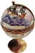 Globe with Ship Limoges Box for Travel Enthusiasts Porcelain Limoges travel world ship French Trinket Box
