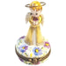 Gold Angel Decor for Home Porcelain Limoges angel French Trinket Box