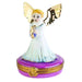 Gold Angel Figurine for Collectors Porcelain Limoges Angel French Trinket Box