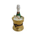 Gold Champagne Elegance for Connoisseurs Porcelain Limoges Wine French Trinket Box