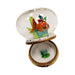 Treasured French collectible: Goldfish Bowl Limoges box, painted by hand