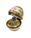 Gold Floral Limoges Egg for Elegant Gifting Porcelain Limoges perfume egg French Trinket Box