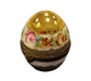 Gold Floral Limoges Egg for Elegant Gifting Porcelain Limoges perfume egg French Trinket Box