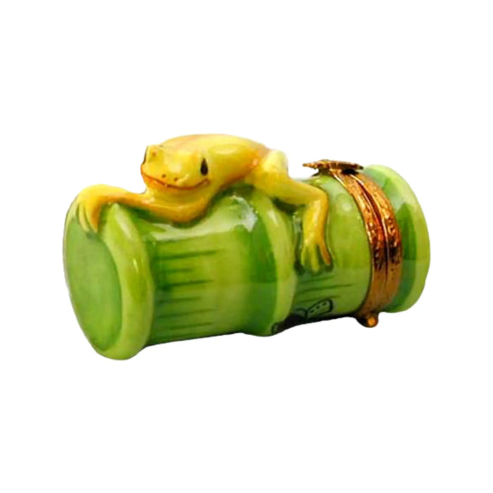 Golden Toad Limoges Box for Collectors Porcelain Limoges Frogs Turtles French Trinket Box