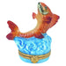 Goldfish Limoges Box for Collectors Porcelain Limoges Fish Ocean French Trinket Box