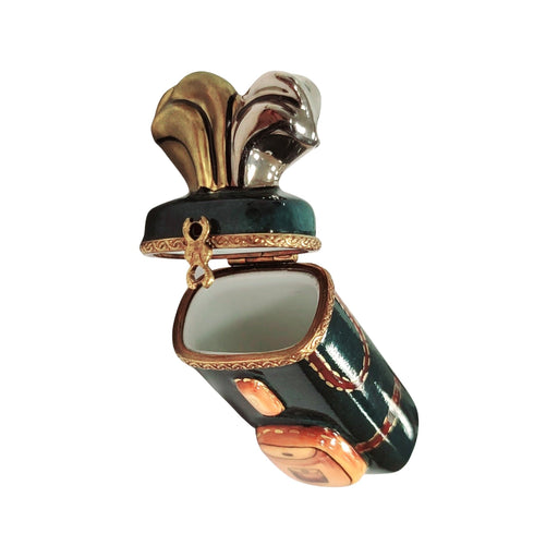 Golf Bag Clubs Limoges Box for Golf Enthusiasts Porcelain Limoges golf French Trinket Box