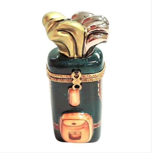 Golf Bag Clubs Limoges Box for Golf Enthusiasts Porcelain Limoges golf French Trinket Box