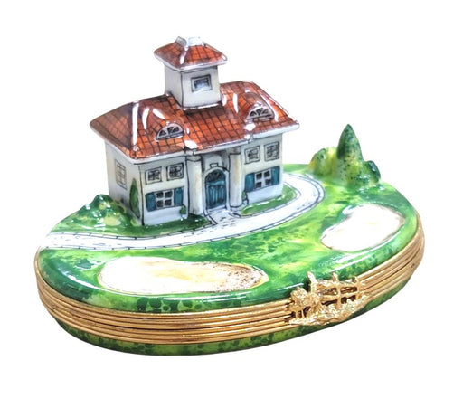 Golf Course Retreat Limoges Box for Golf Enthusiasts Porcelain Limoges golf French Trinket Box