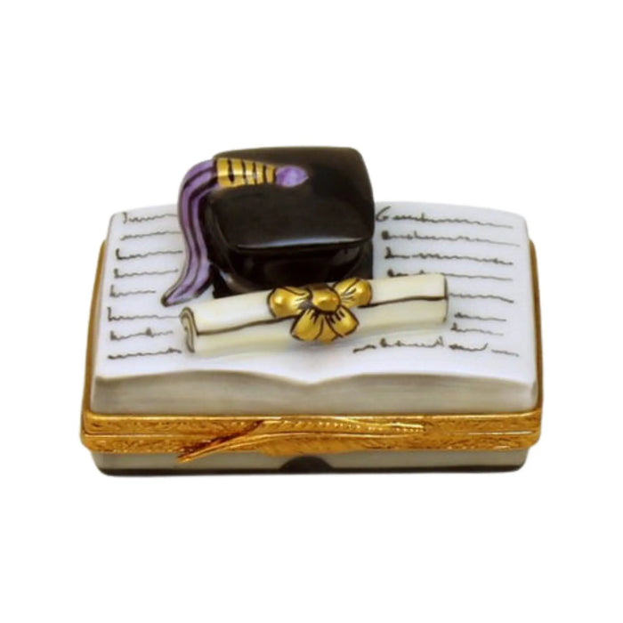 Graduation Book Keepsake for Proud Families Porcelain Limoges Graduation French Trinket Box
