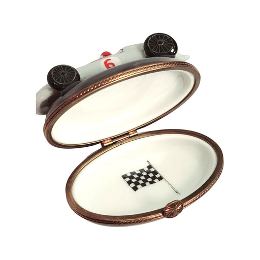 Grand Prix Race Car Box for Car Enthusiasts Porcelain Limoges vehicle sports French Trinket Box