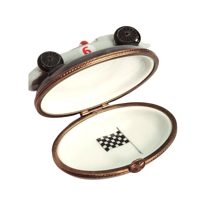 Grand Prix Race Car Box for Car Enthusiasts Porcelain Limoges vehicle sports French Trinket Box