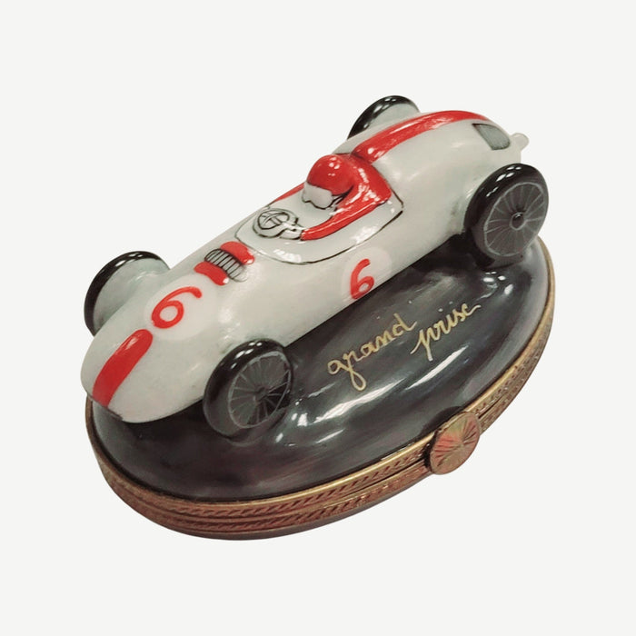 Grand Prix Race Car Box for Car Enthusiasts Porcelain Limoges vehicle sports French Trinket Box
