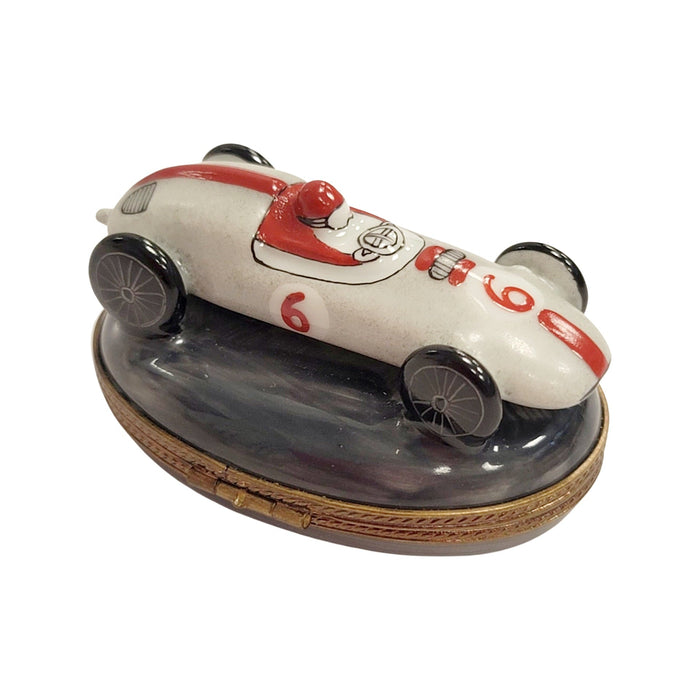 Grand Prix Race Car Box for Car Enthusiasts Porcelain Limoges vehicle sports French Trinket Box