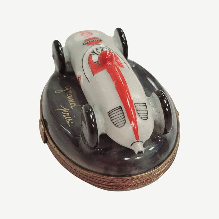 Grand Prix Race Car Box for Car Enthusiasts Porcelain Limoges vehicle sports French Trinket Box