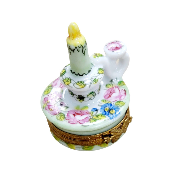 Green Candle Stick Limoges Box Porcelain Figurine-furniture home LIMOGES BOXES-CH8C125