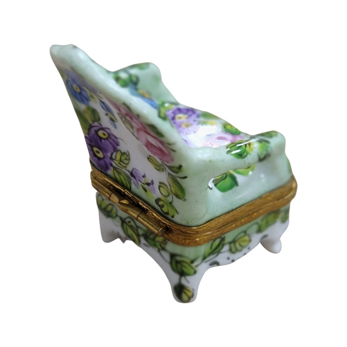 Green Chair Limoges Box Porcelain Figurine-furniture home LIMOGES BOXES-CH8C146