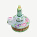 Green Elegance Candle Box for Collectors Porcelain Limoges home French Trinket Box