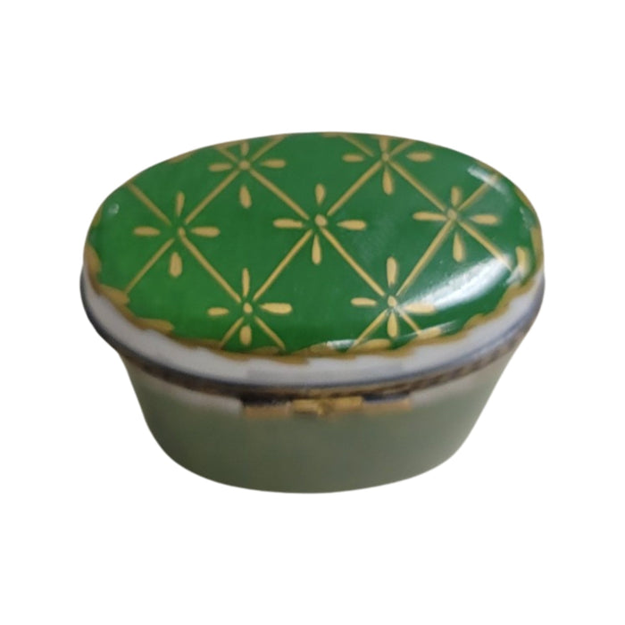 Green Oval Cyllinder Pill-LIMOGES BOXES traditional-CH11M115