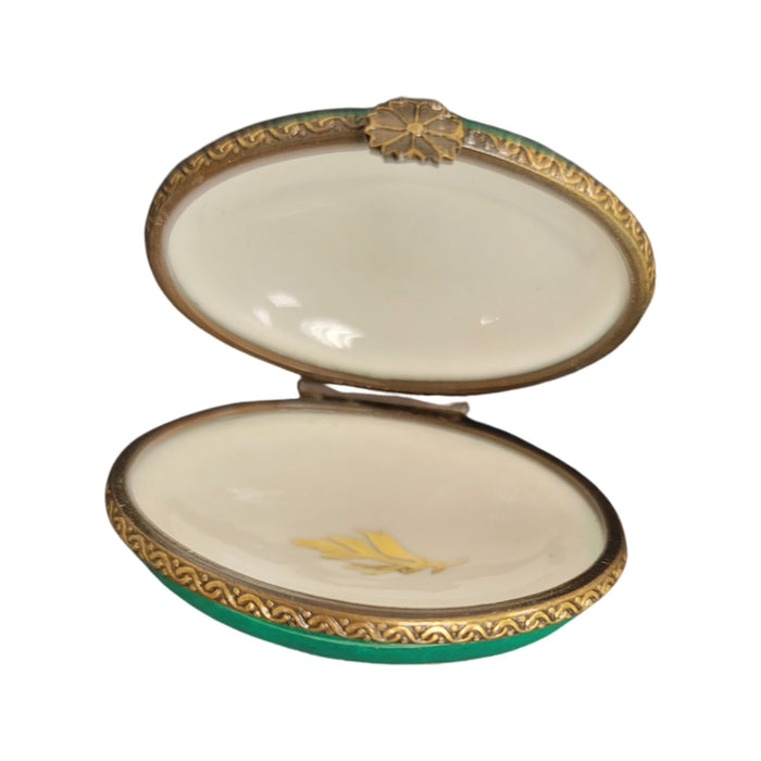 Green Oval Pill-LIMOGES BOXES traditional-CH11M183