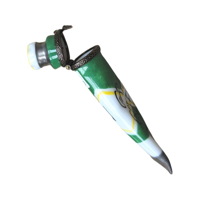 Green Paint Tube Limoges Box for Art Lovers Porcelain Limoges Fine Art French Trinket Box