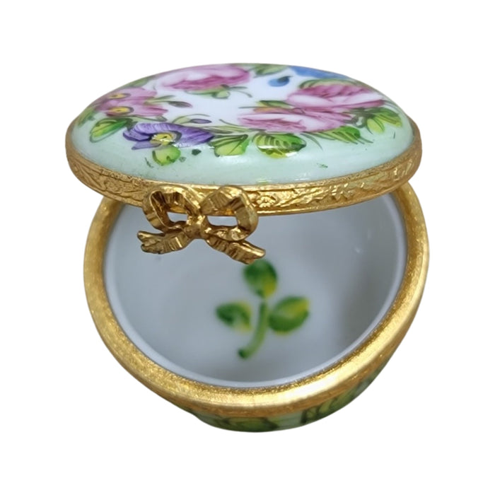 Green Round Pill-LIMOGES BOXES traditional-CH8C148