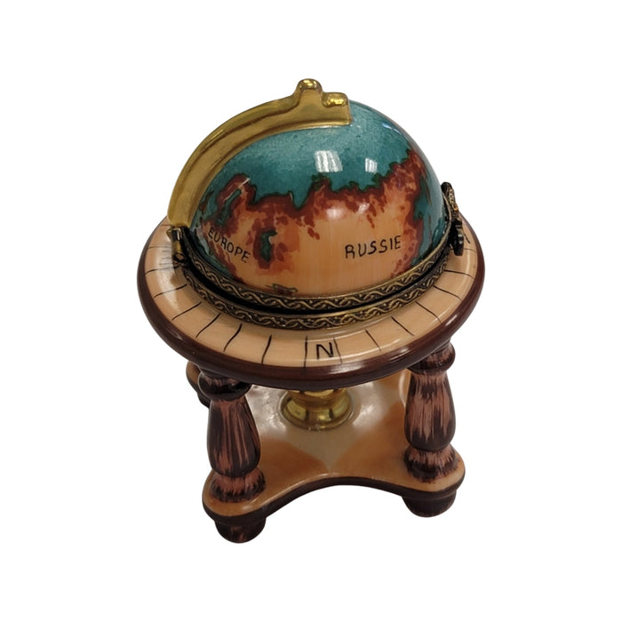 Green World Globe Limoges Box Porcelain Figurine-LIMOGES BOXES travel professional-CH3S274B
