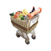 Groceries Shopping Cart Limoges Box Porcelain Figurine-fruit vegetable food-CH9J135