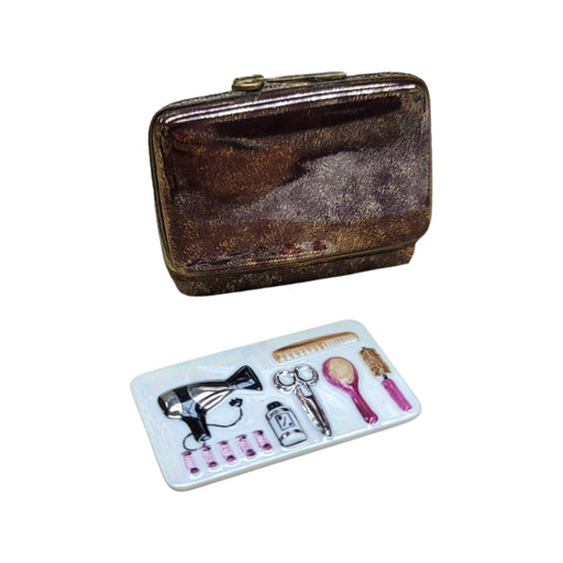 Hair Dresser Case Limoges Box for Beauty Enthusiasts Porcelain Limoges fashion home French Trinket Box
