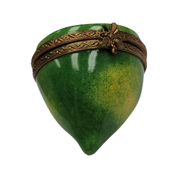 Half Lime Limoges Box for Home Decor Porcelain Limoges fruit French Trinket Box