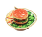 Hamburger and Fries Limoges Box for Collectors Porcelain Limoges Food French Trinket Box