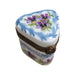 Hand-Painted Floral Pill Box for Home Decor Porcelain Limoges shaped French Trinket Box