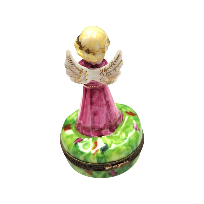 Heavenly Angel Box for Collectors Porcelain Limoges Angel French Trinket Box